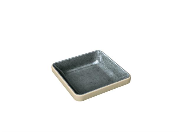 NARA skål kvadratisk lav Grå Steingods - L:90mm B:90mm H:23mm 0,08ltr